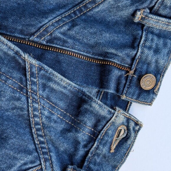 Zena Vintage High Waisted Denim Skirt – 90s Blue Jean Midi, Retro Y2K Pencil - Picture 5 of 7